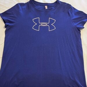 Under Armour Purple Tee with White Logo